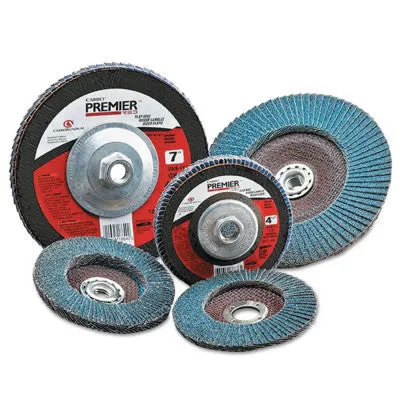 Carborundum Premier Red Zirconia Alumina Type 29 Fat Boy Flap Discs,4 1/2",80 Grit,5/8 Arbor, 05539570541