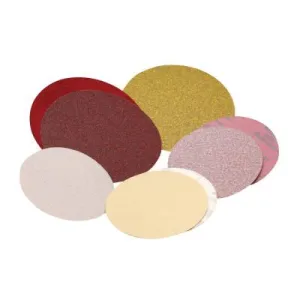 Carborundum Premier Red Zirconia Resin Paper Discs, Aluminum Oxide, 8 in Dia., 36 Grit, 05539521311