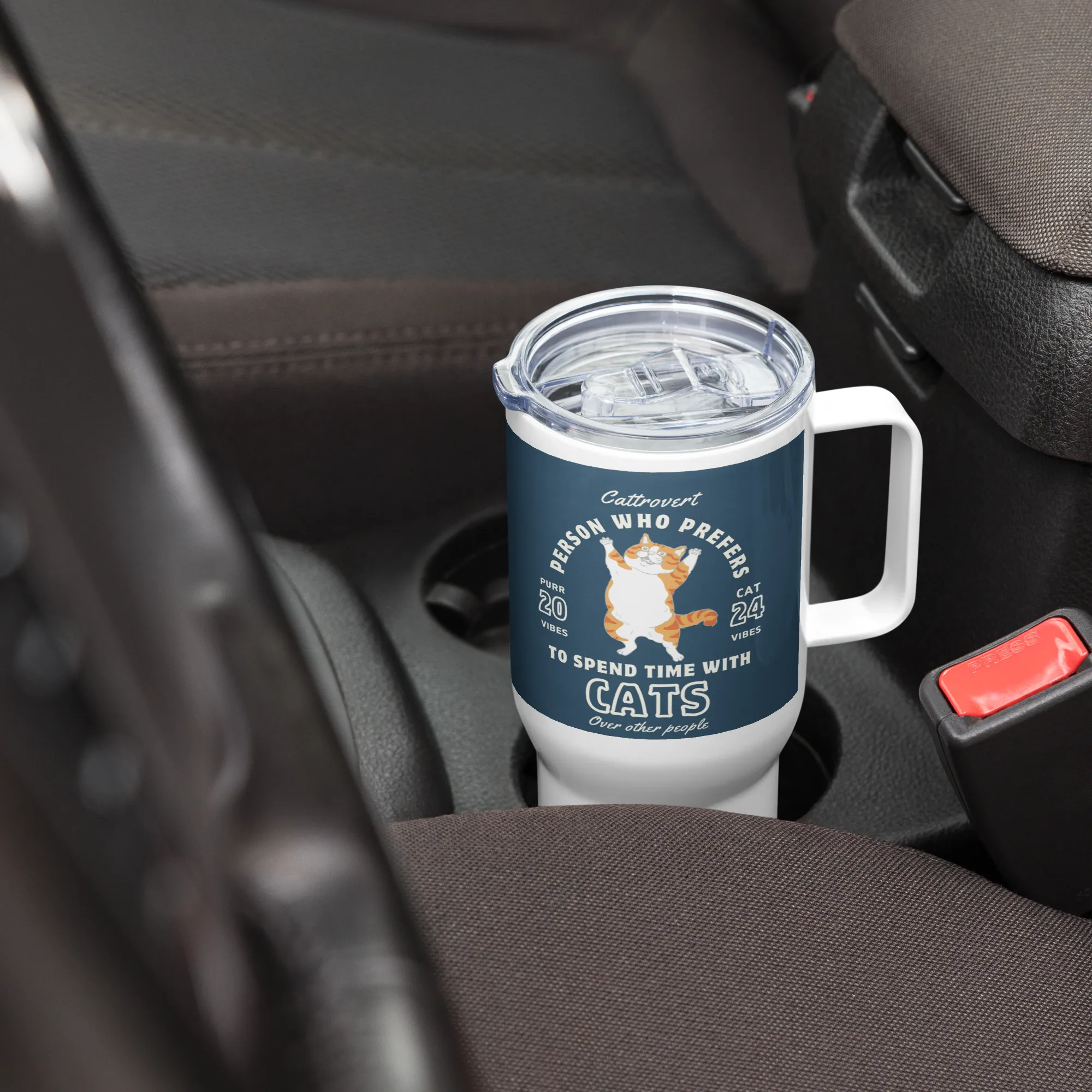Cattrovert, Travel mug with handle