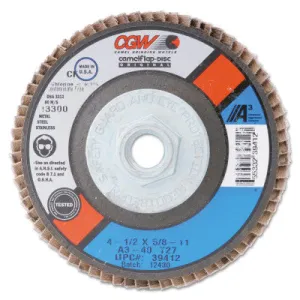 CGW Abrasives CGW Abrasives Flap Wheel, 2 in x 1 in, 80 Grit, 25000 RPM, 39933