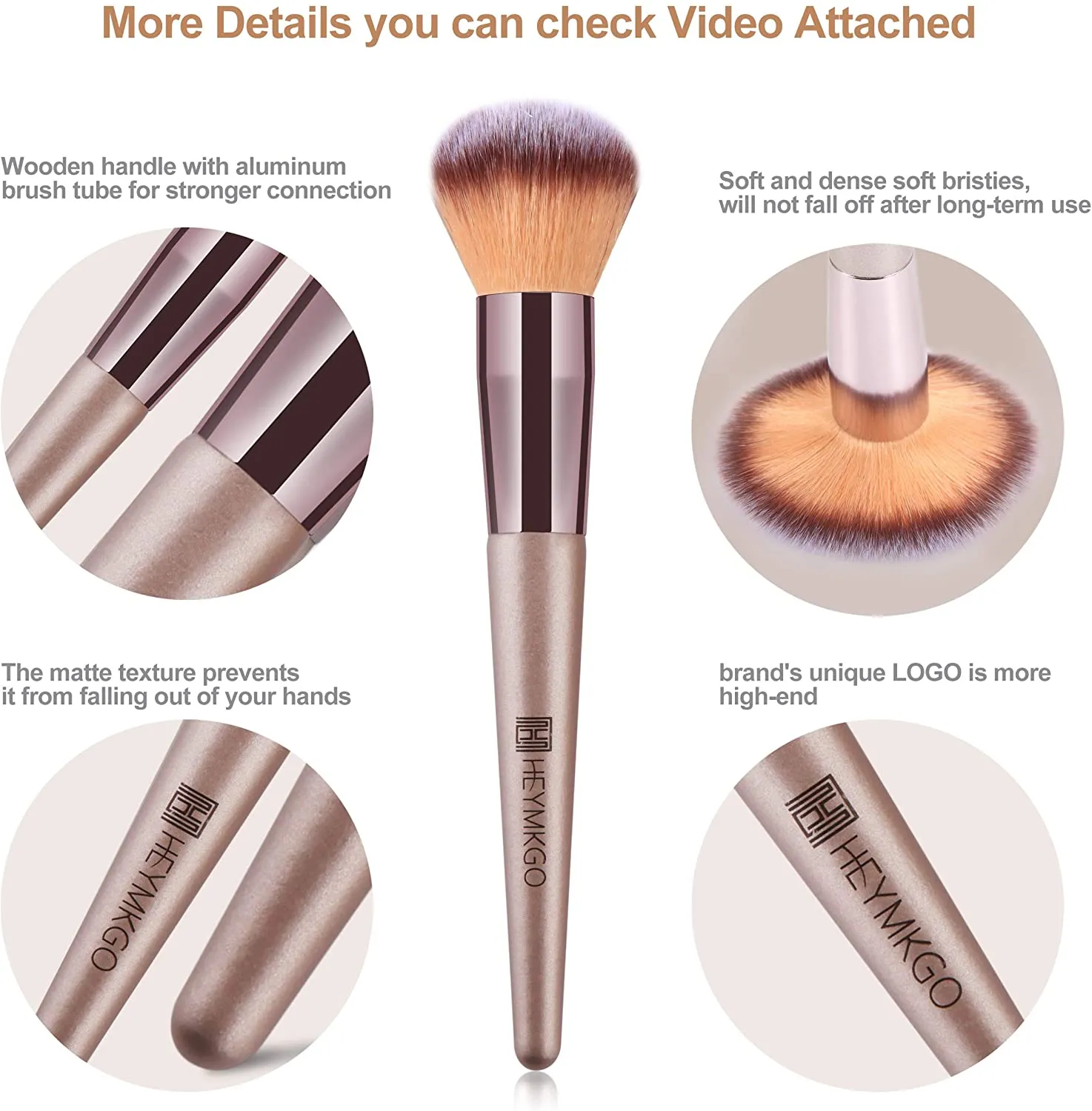 Champion-15pcs Makeup Brush Sets with Cosmetics Bag