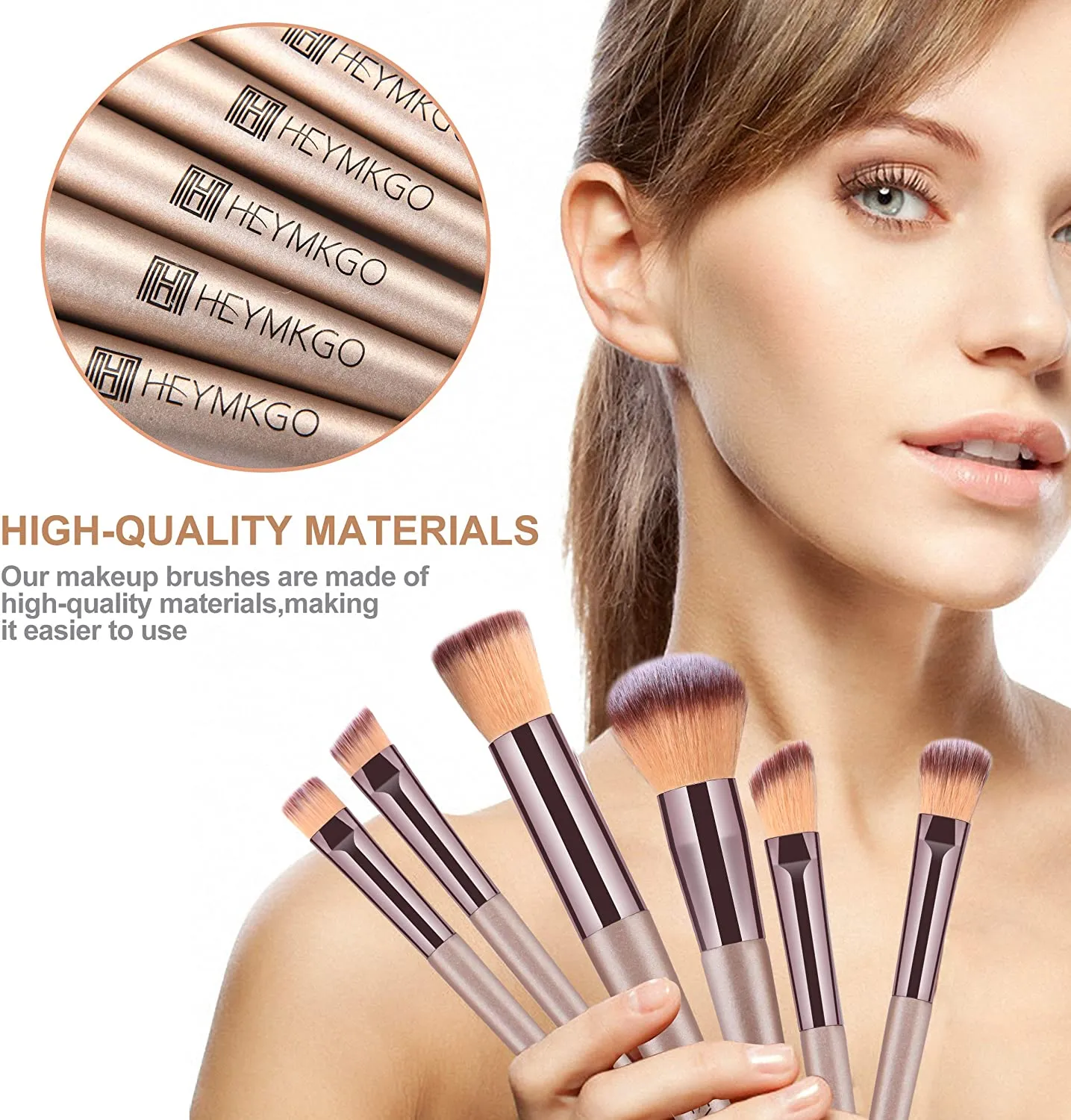 Champion-15pcs Makeup Brush Sets with Cosmetics Bag