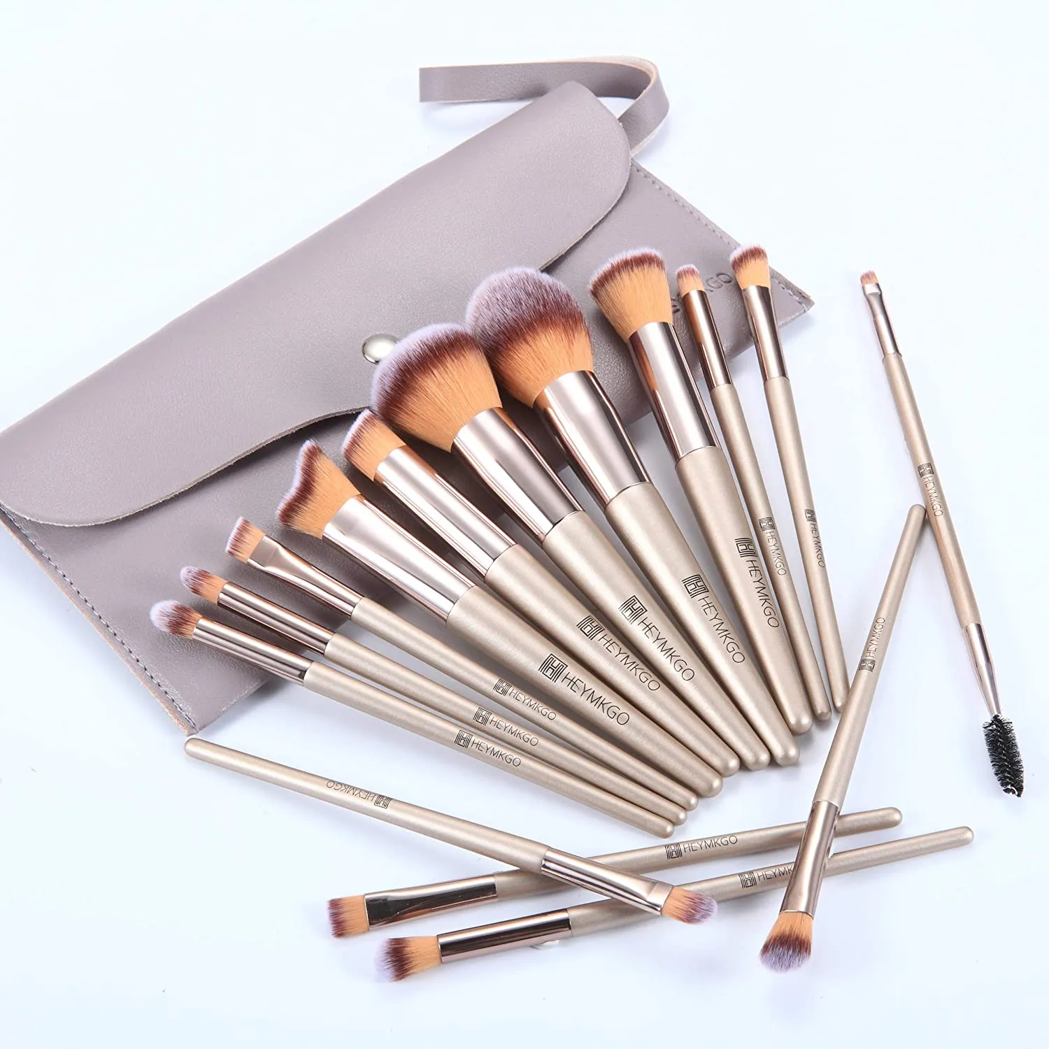 Champion-15pcs Makeup Brush Sets with Cosmetics Bag