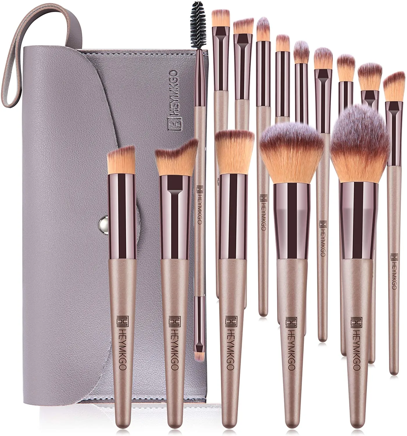 Champion-15pcs Makeup Brush Sets with Cosmetics Bag