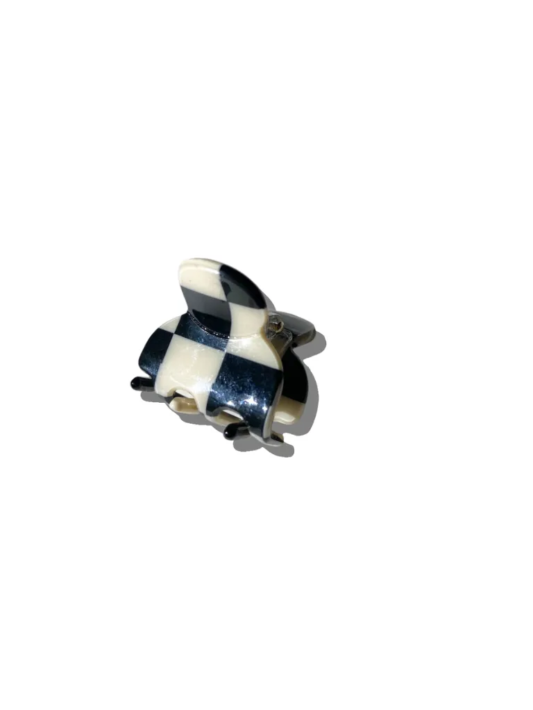 Checkered Mini Hair Claw Clip | Eco Friendly