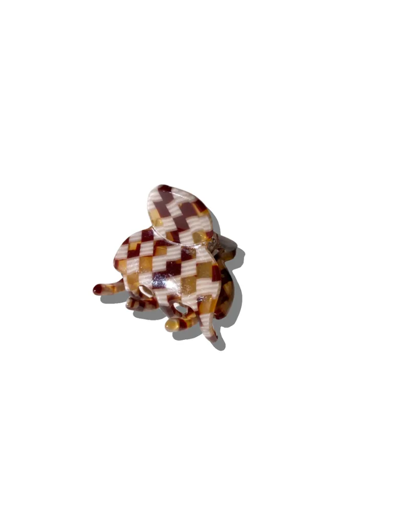Checkered Mini Hair Claw Clip | Eco Friendly