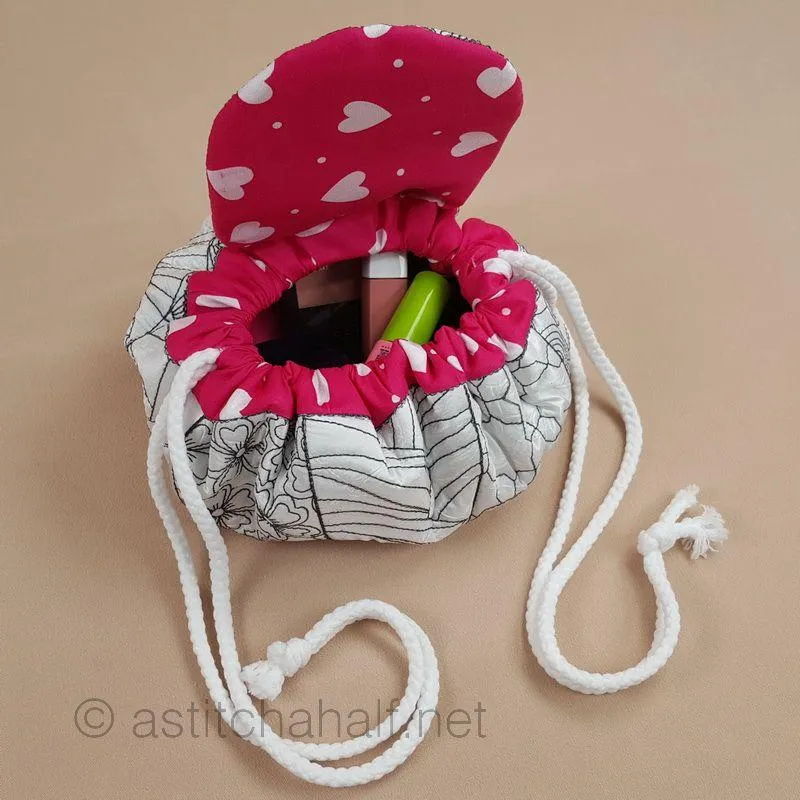 Cherry Blossom Sashiko Circle Bag