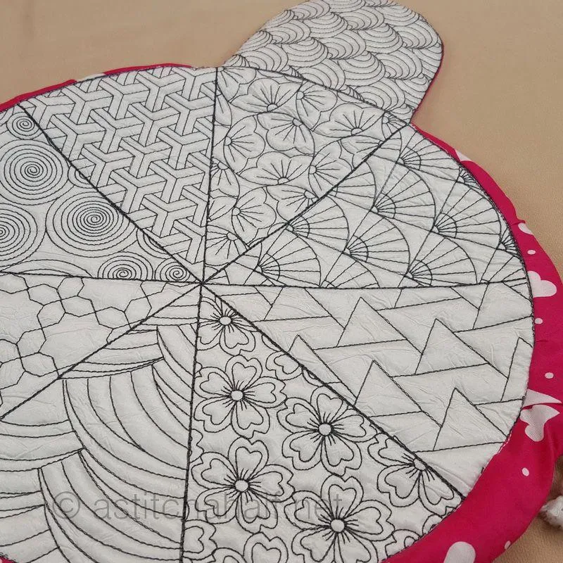 Cherry Blossom Sashiko Circle Bag