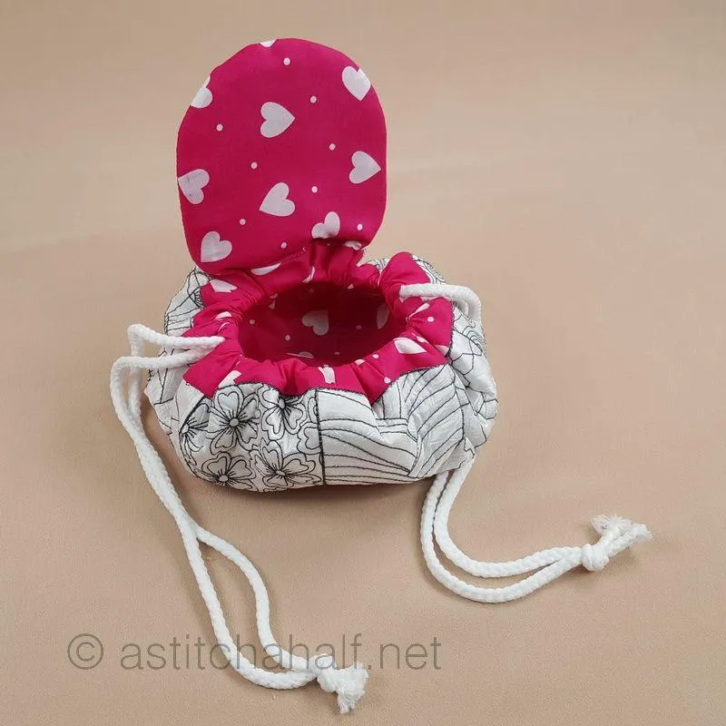 Cherry Blossom Sashiko Circle Bag