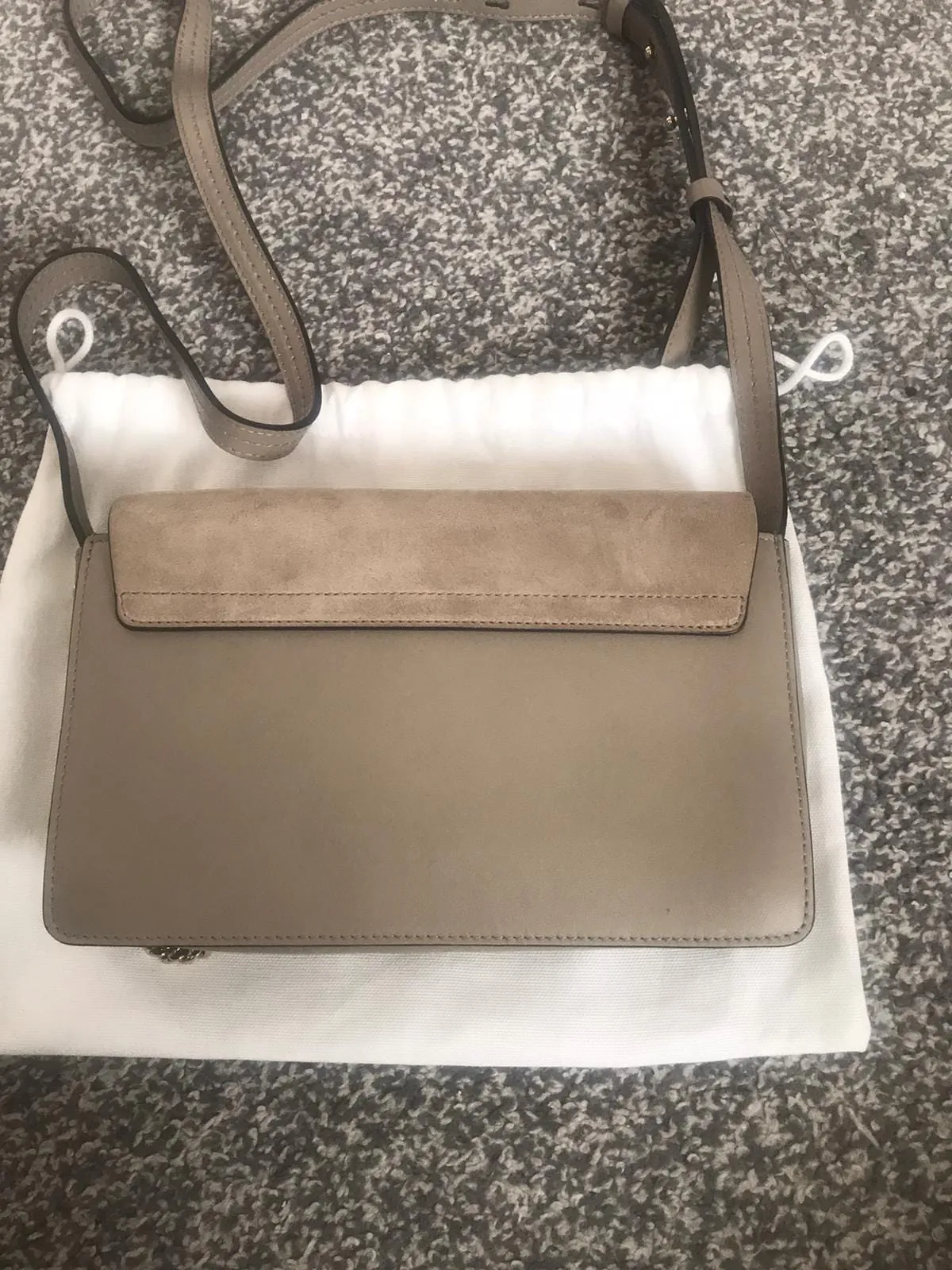 Chloe Faye Small Leather Suede Shoulder bag