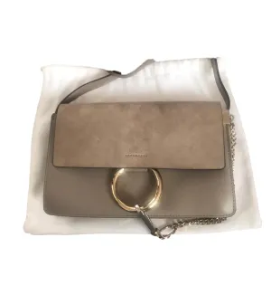 Chloe Faye Small Leather Suede Shoulder bag