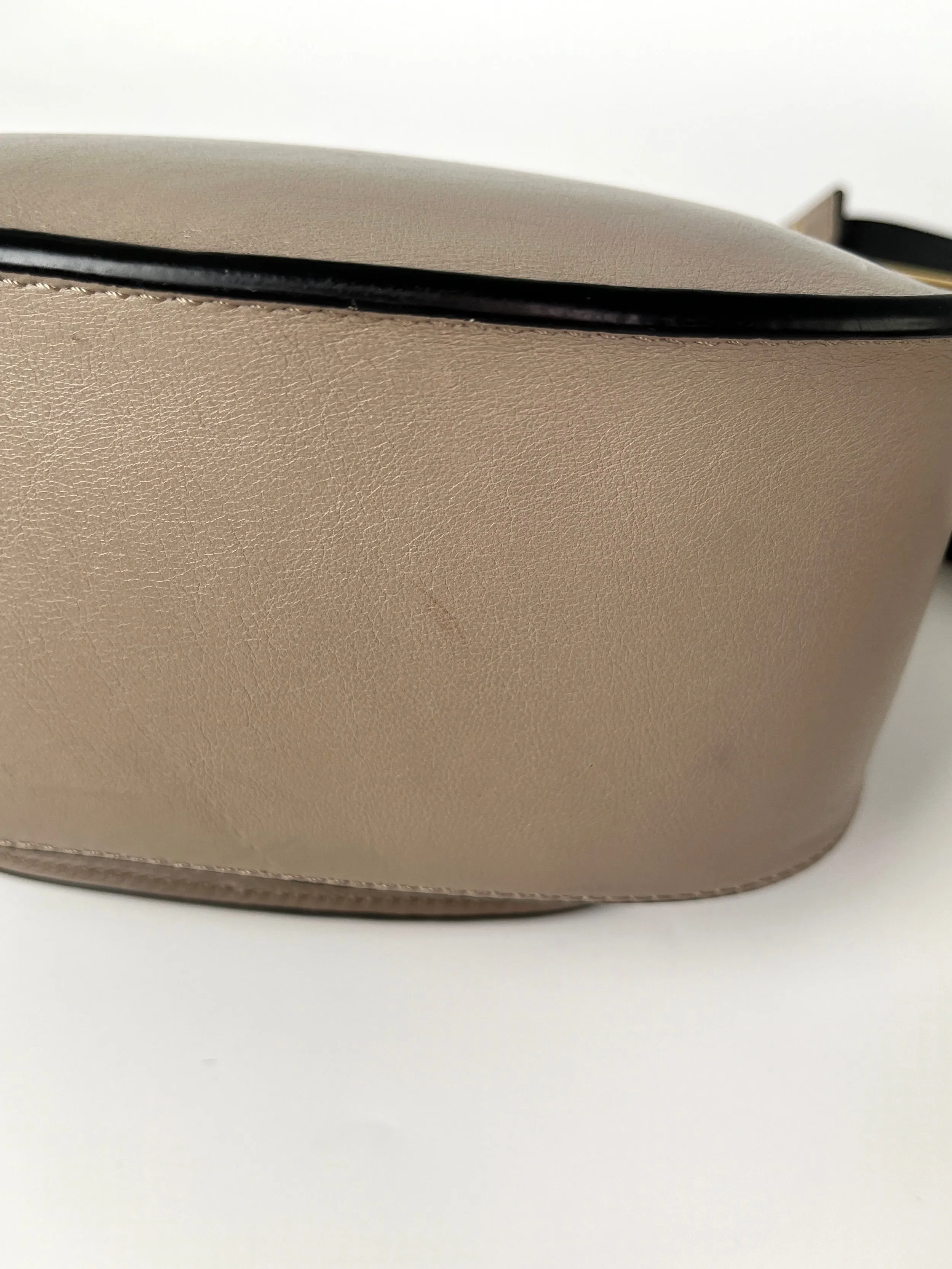 CHLOE Hudson Studded Circle Leather Saddle Crossbody Bag