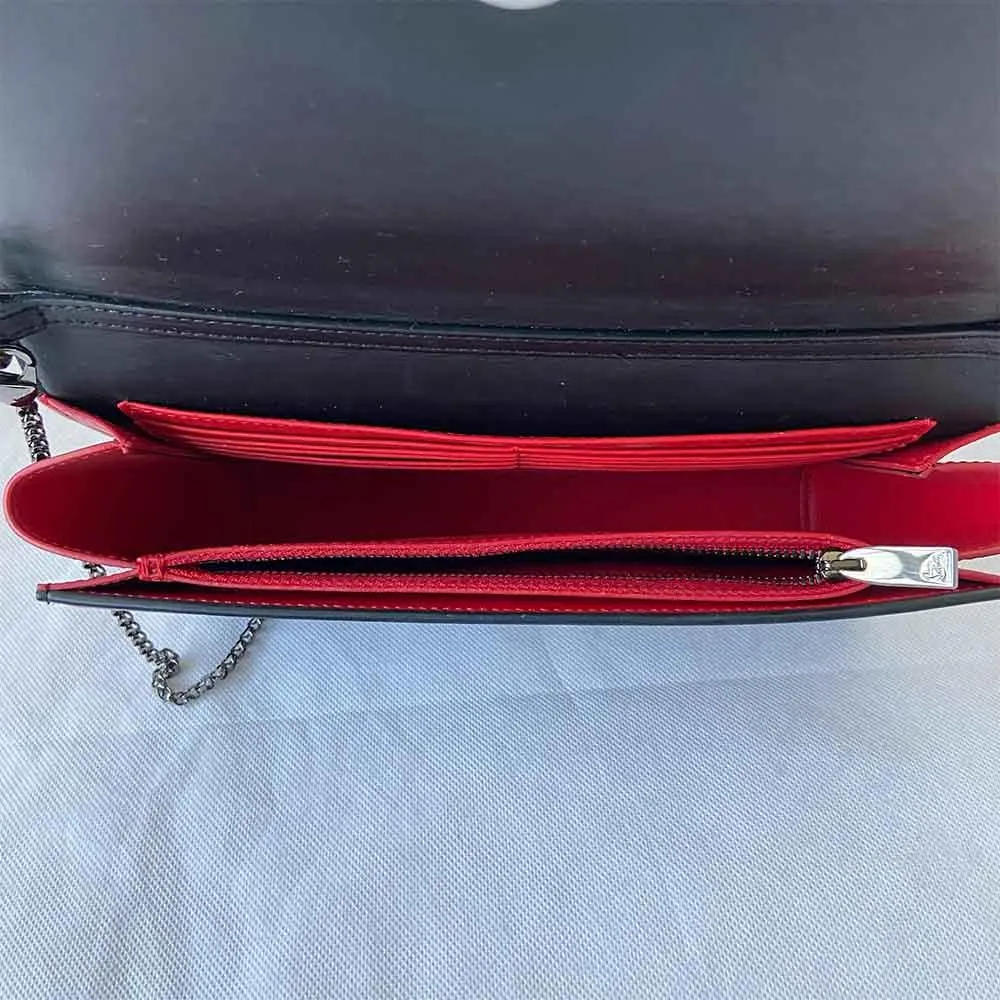 Christian Louboutin Black Studded Small Flap Bag