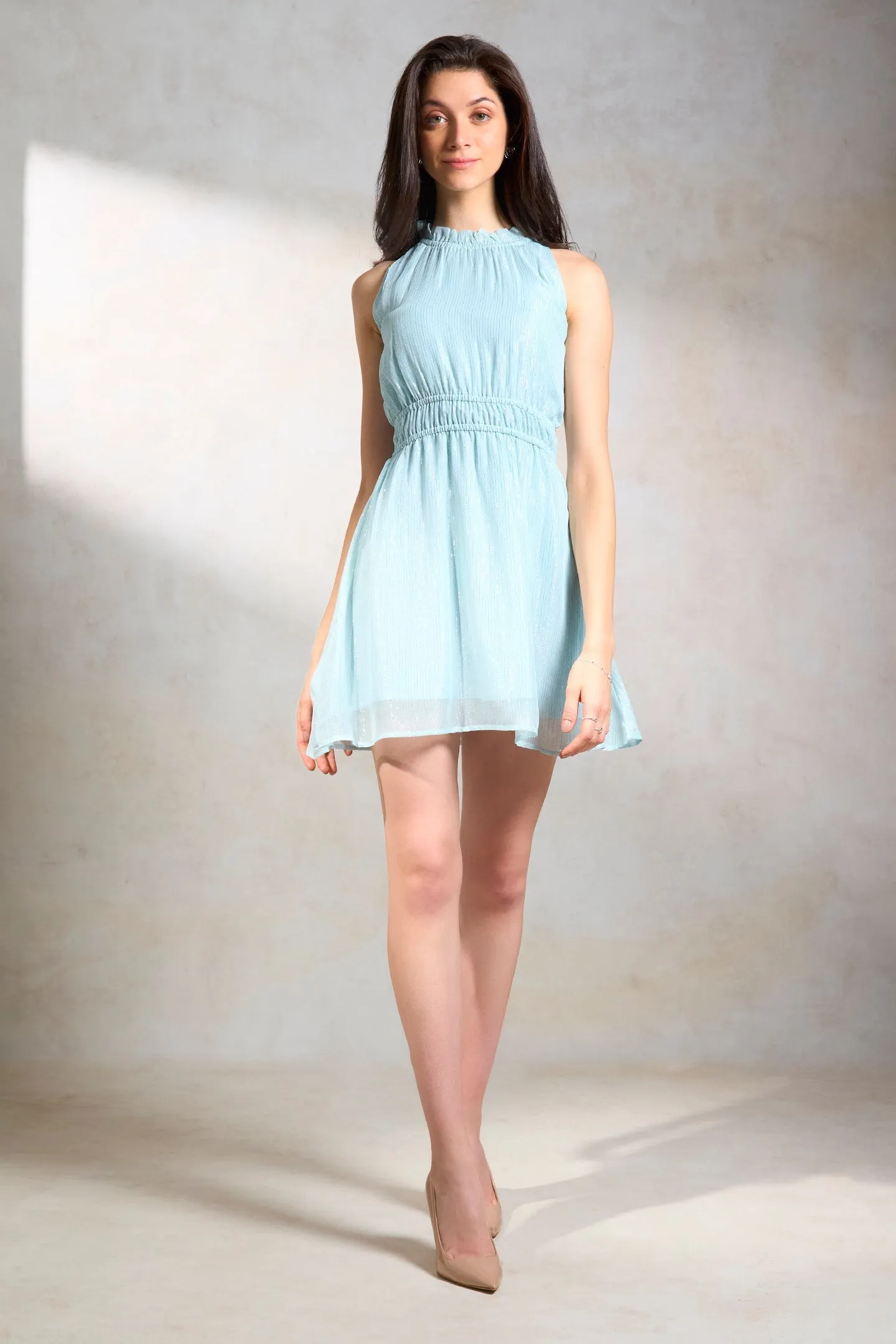 Claire|Metallic Mini Dress