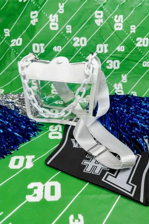Clear Game Day Crossbody Bag in White