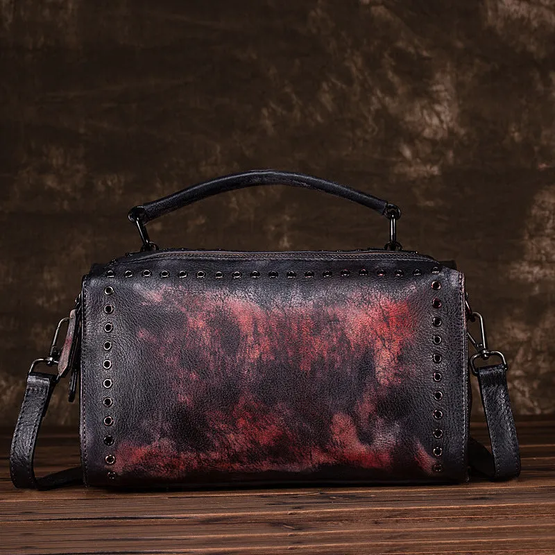 Cool Ladies Red Leather Handbag Cross Shoulder Bag