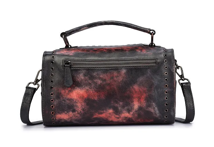 Cool Ladies Red Leather Handbag Cross Shoulder Bag