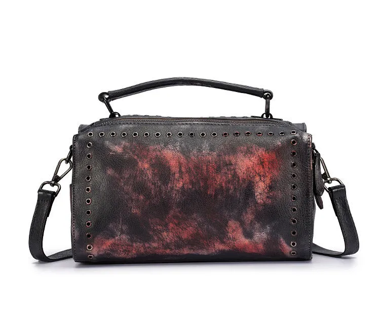 Cool Ladies Red Leather Handbag Cross Shoulder Bag