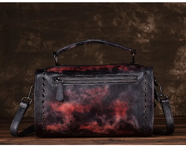 Cool Ladies Red Leather Handbag Cross Shoulder Bag