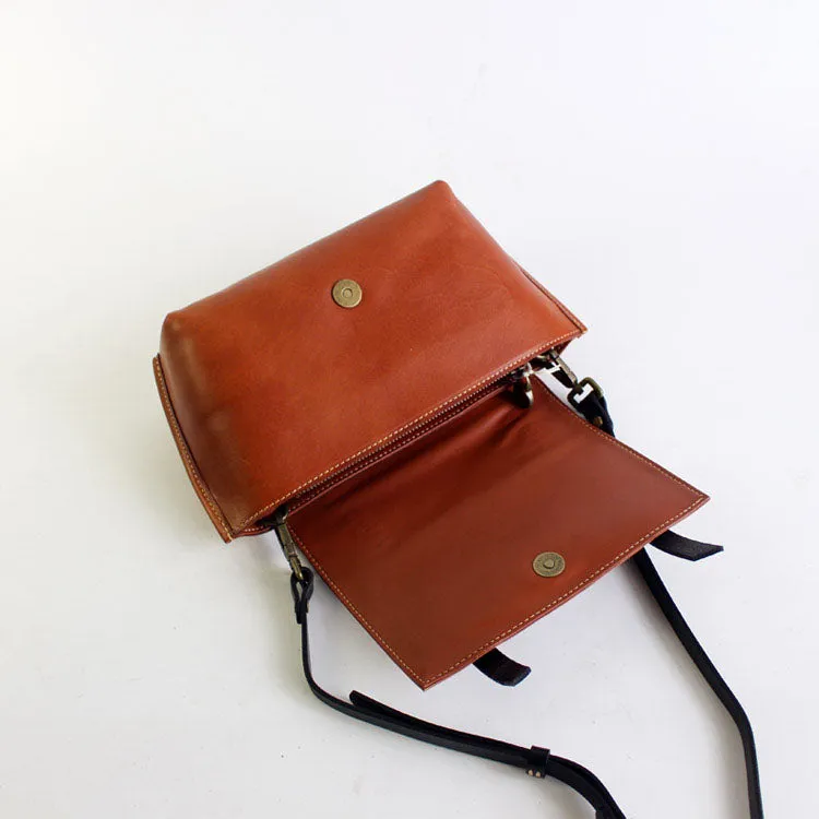 Cool Women's Brown Leather Crossbody Bags Vintage Leather Shoulder Bag