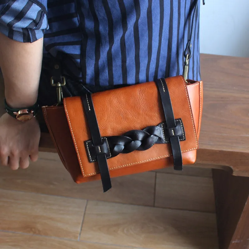 Cool Women's Brown Leather Crossbody Bags Vintage Leather Shoulder Bag