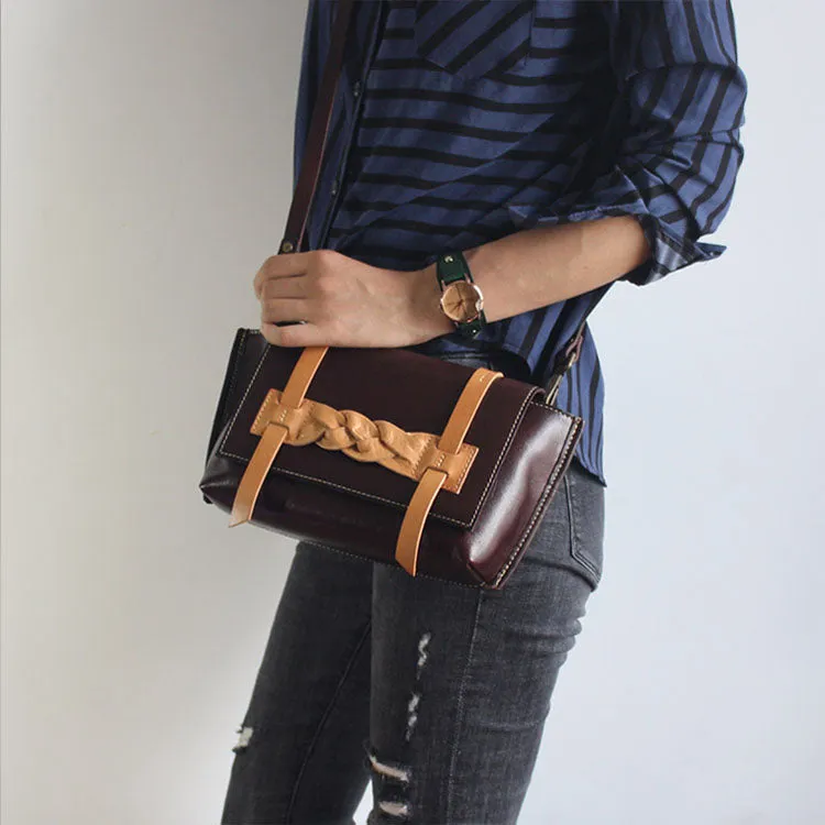 Cool Women's Brown Leather Crossbody Bags Vintage Leather Shoulder Bag