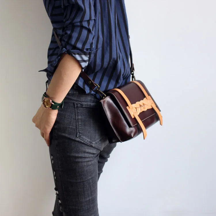 Cool Women's Brown Leather Crossbody Bags Vintage Leather Shoulder Bag