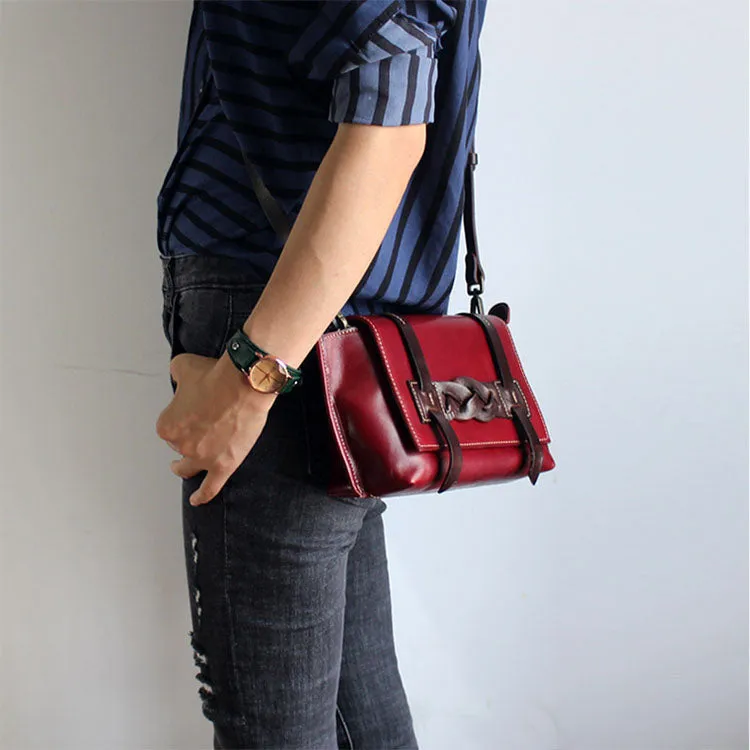 Cool Women's Brown Leather Crossbody Bags Vintage Leather Shoulder Bag