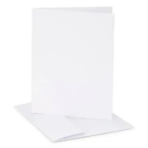 Core'dinations Cards and Envelopes White Canvas A6 12 Sets