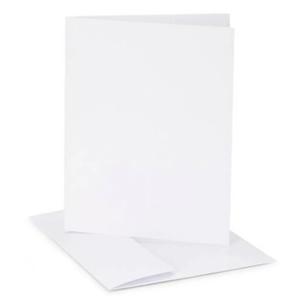 Core'dinations Cards and Envelopes White Canvas A6 12 Sets