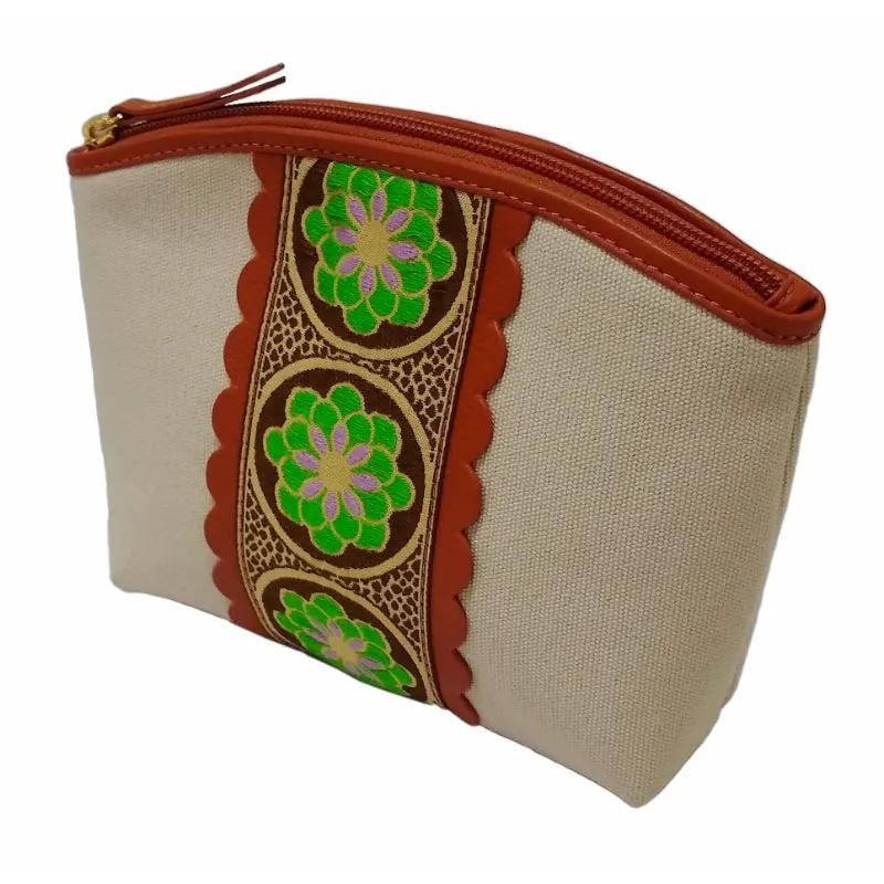Cream Makeup Bag