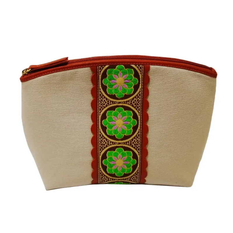Cream Makeup Bag
