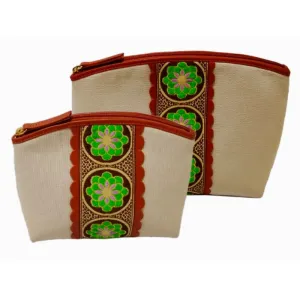 Cream Makeup Bag