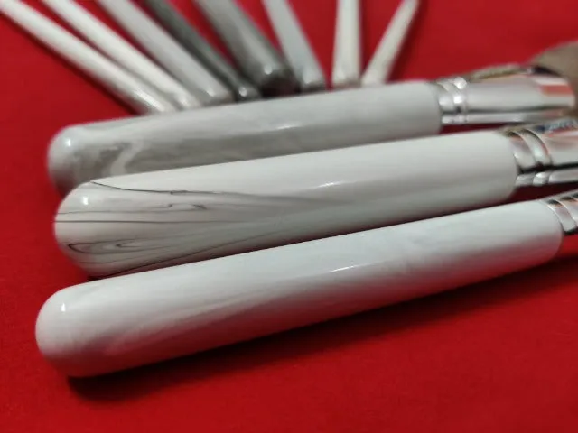 Creamy Marble Brush Set (11 piece collection with bag)