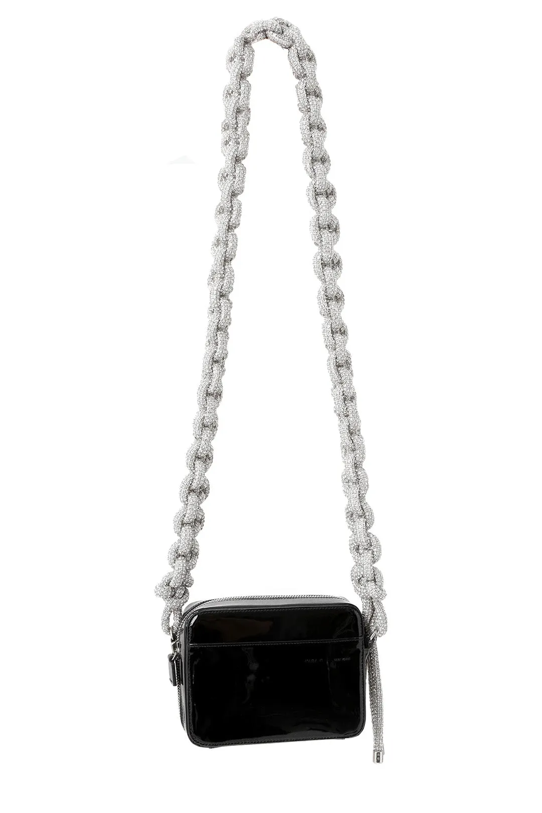 Crystal-Embellished Leather Cobra Camera Bag