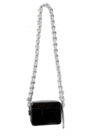 Crystal-Embellished Leather Cobra Camera Bag