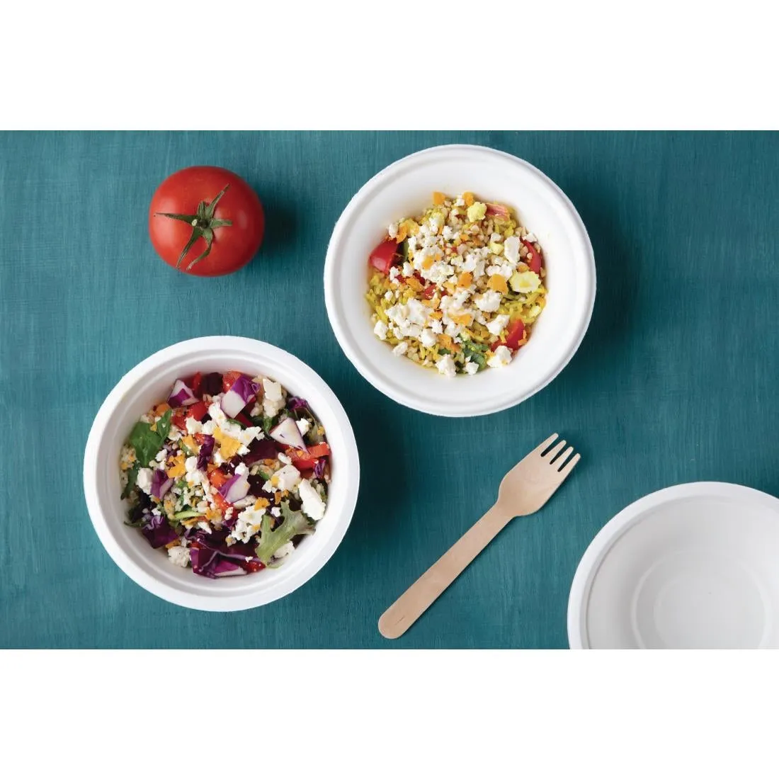 CW906 Fiesta Green Compostable Bagasse Bowls Round 10oz (Pack of 50)