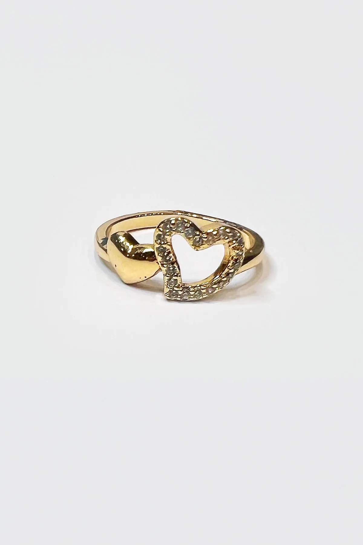 Diamonds Double Heart Ring - S23 - WJW0065