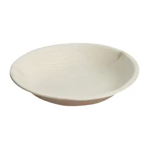 DK377 Fiesta Green Biodegradable Deep Palm Leaf Plates Round 175mm (Pack of 100)