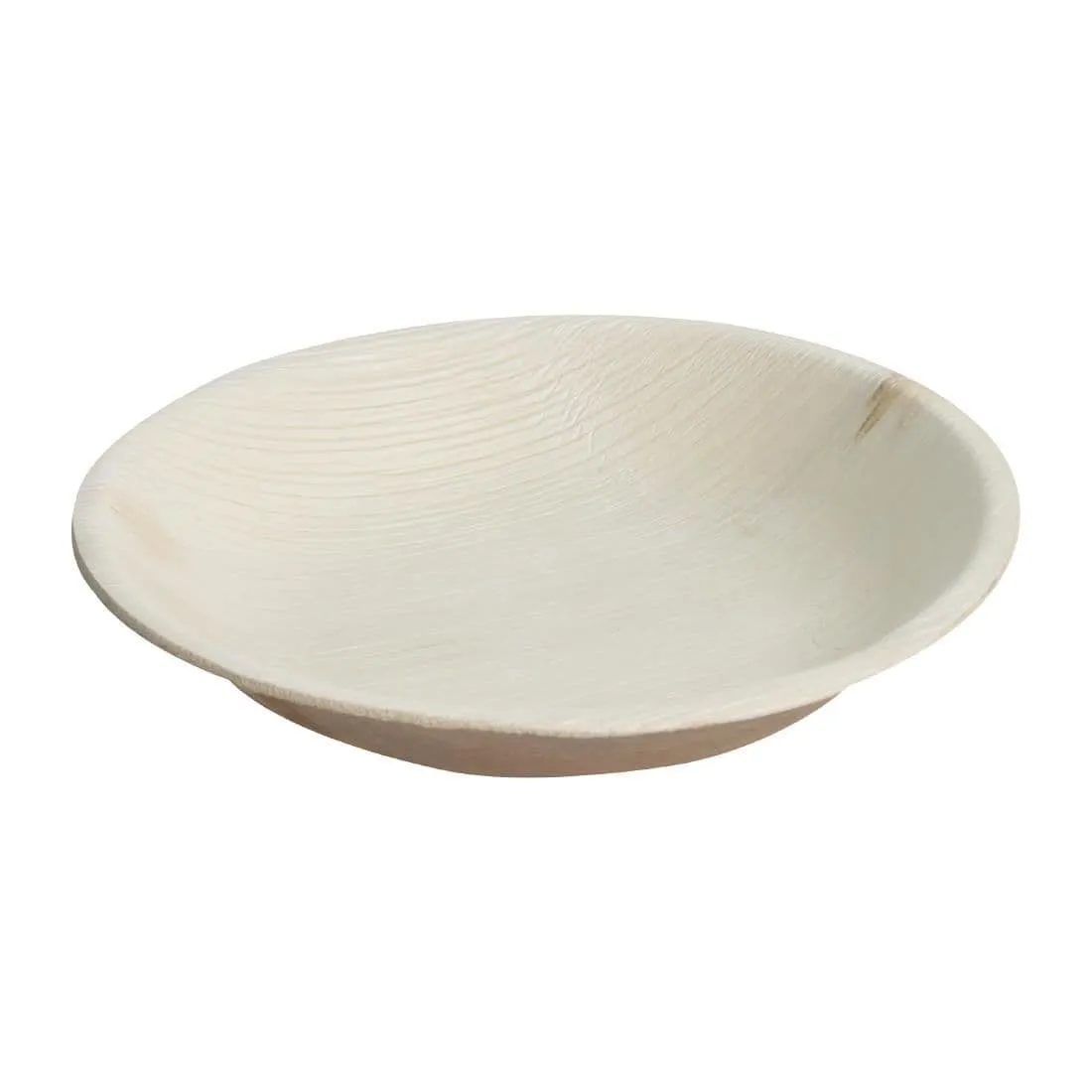 DK377 Fiesta Green Biodegradable Deep Palm Leaf Plates Round 175mm (Pack of 100)