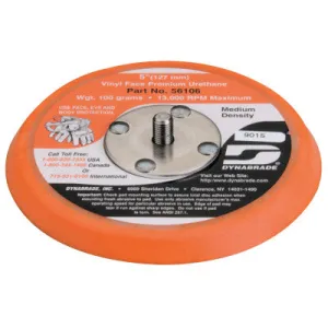 Dynabrade® Non-Vacuum Disc Pad, 5 in x 5/16 in - 24, Black, 56106