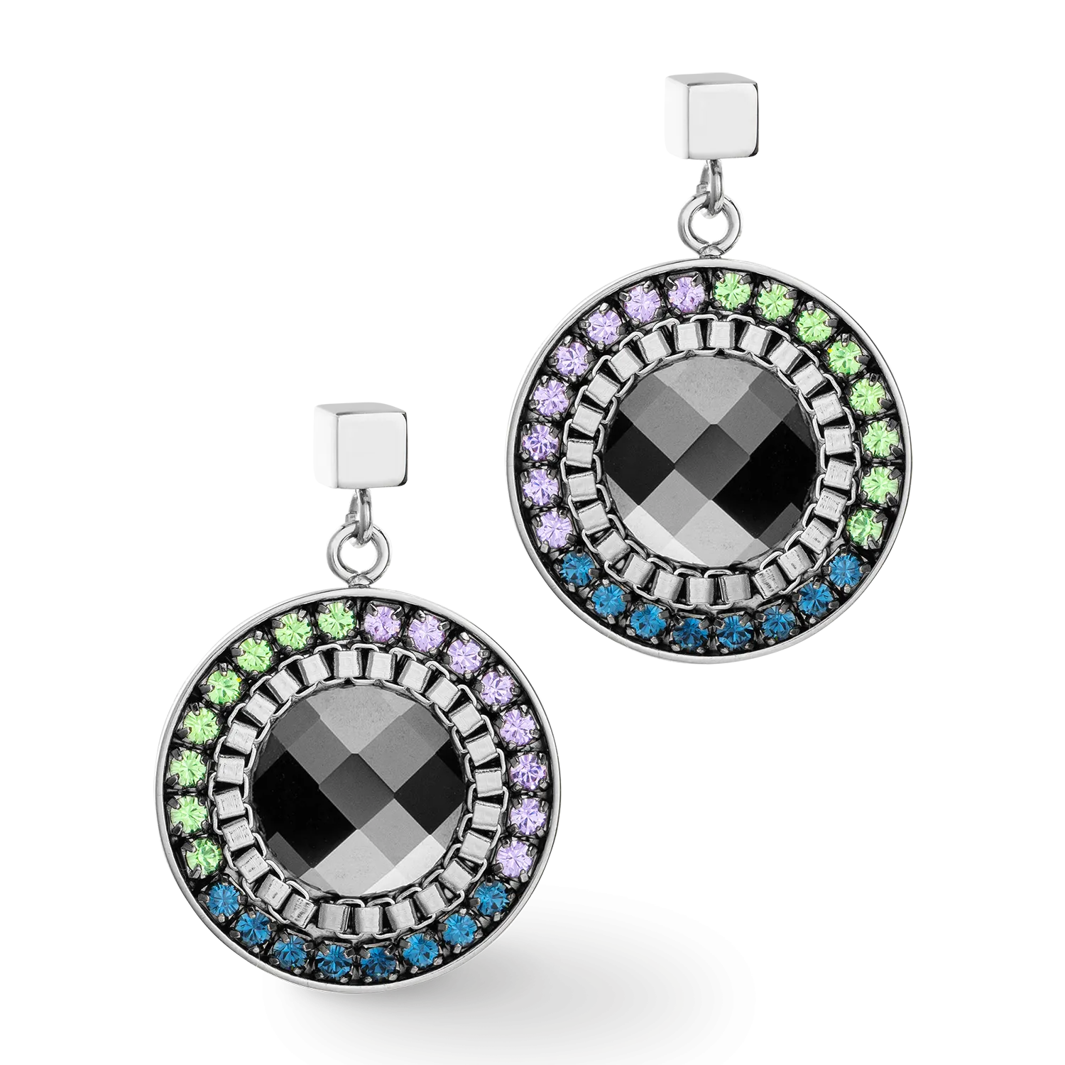 Earrings Amulet Statement dark green