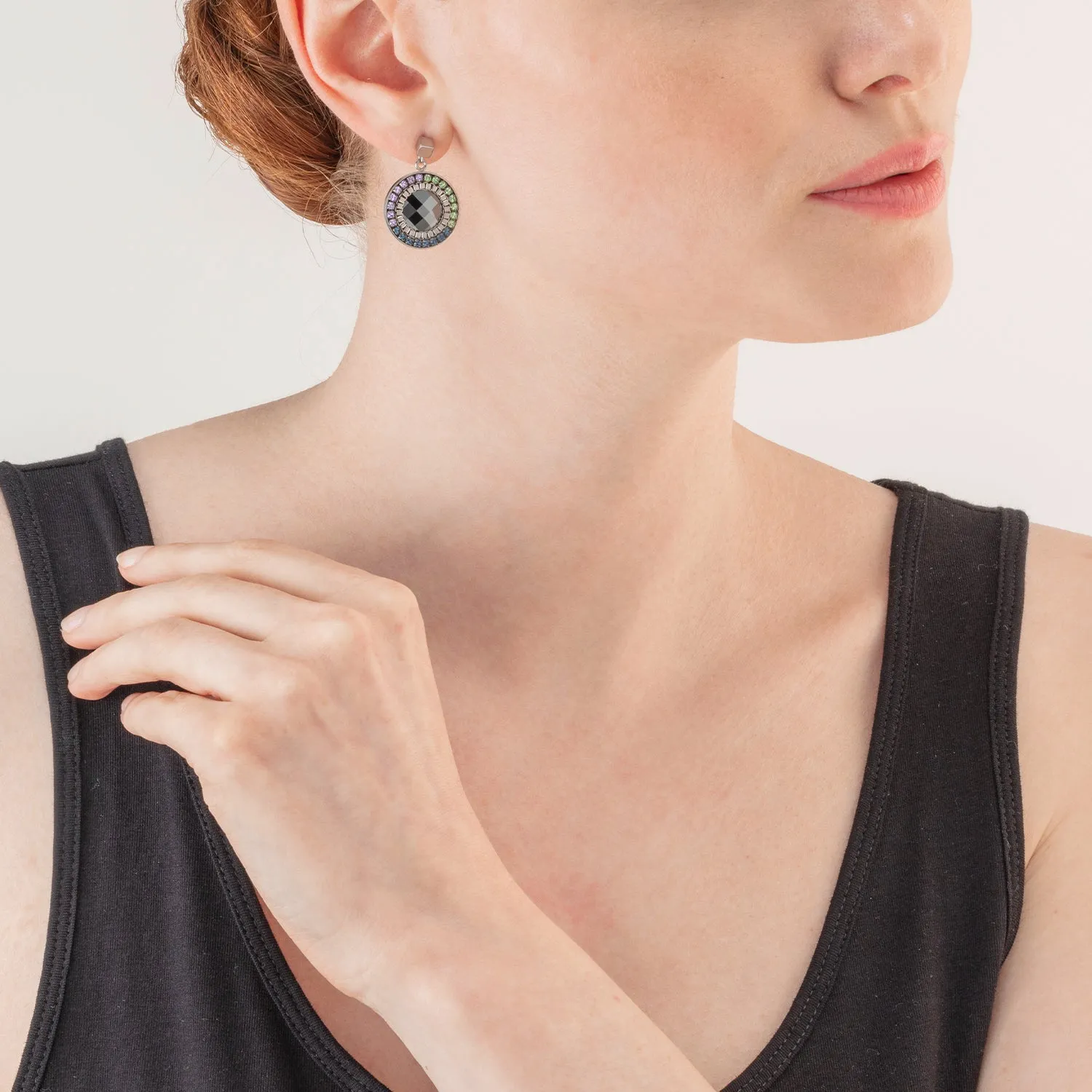 Earrings Amulet Statement dark green