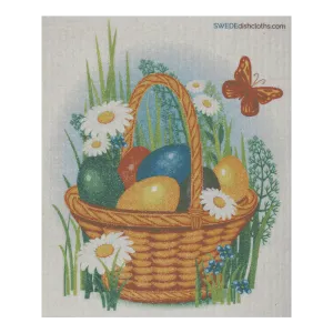 Easter Basket One Swedish Dishcloth