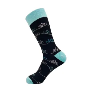 Eco Chic Eco-Friendly Bikes Black Bamboo Socks