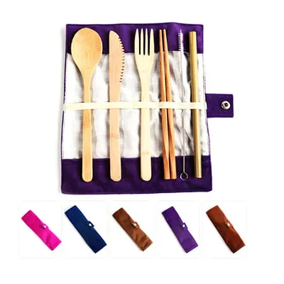 Eco-friendly 6 Pieces Bamboo Cutlery Set