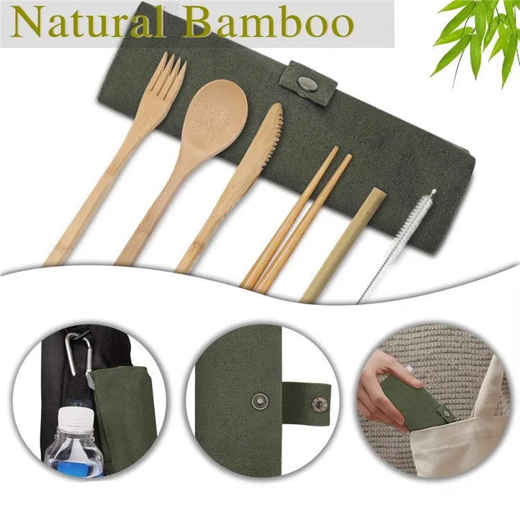 Eco-friendly 6 Pieces Bamboo Cutlery Set