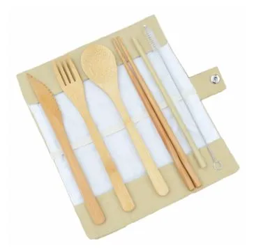 Eco-friendly 6 Pieces Bamboo Cutlery Set