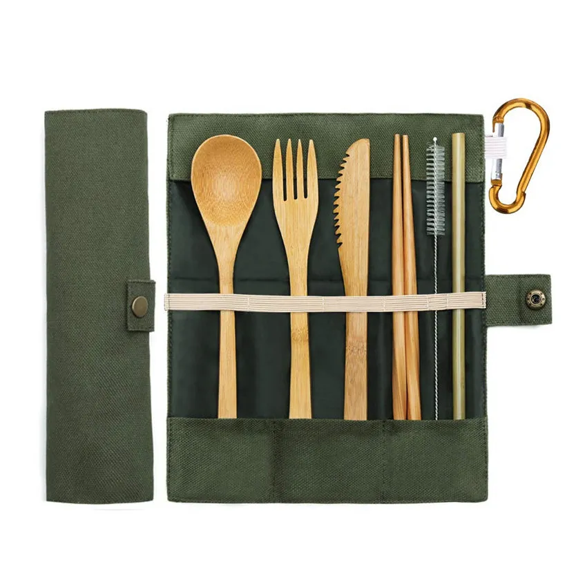 Eco-friendly 6 Pieces Bamboo Cutlery Set