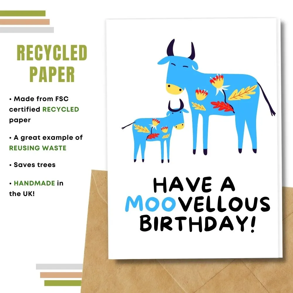 Eco Friendly Birthday Card, Moovellous Birthday